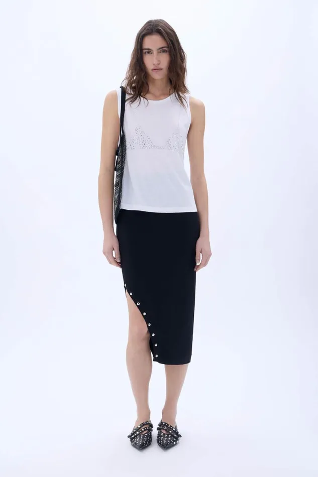 Women Trompe L039oeil Tank Top White White Sonia Rykiel TShirts