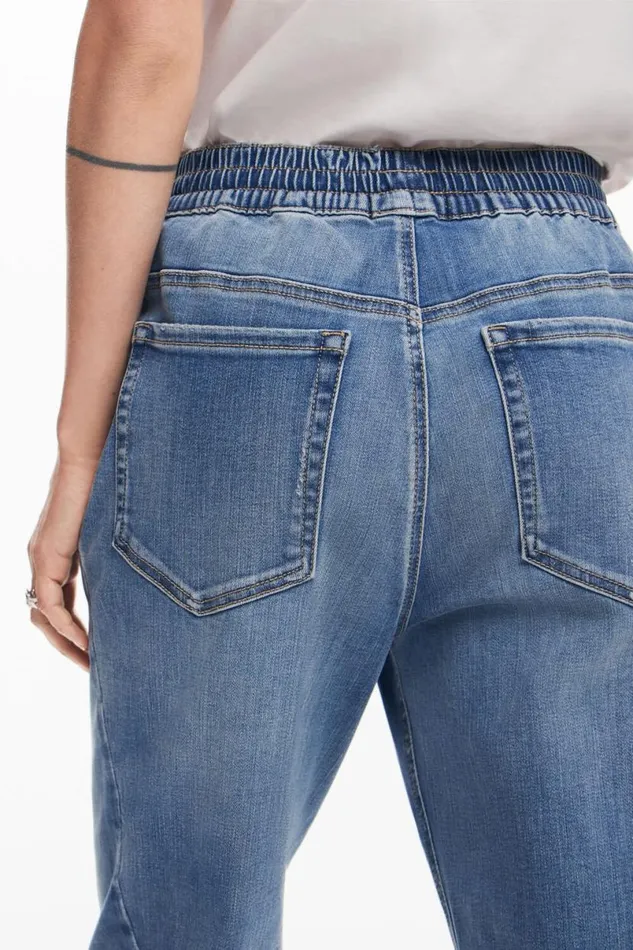 Women Trousers Desigual Denim Jogger Pants