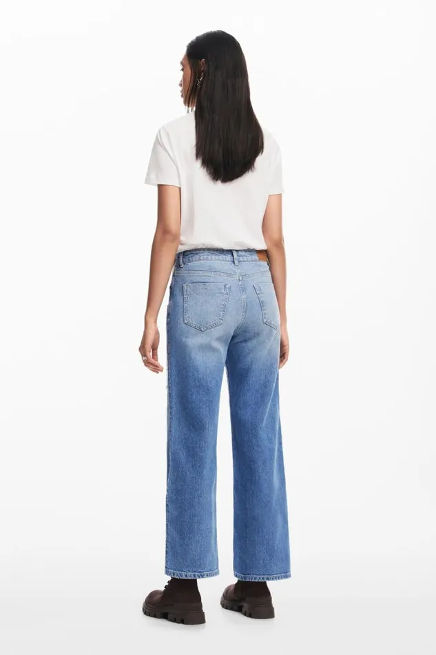 Women Trousers Desigual Patchwork Jeans