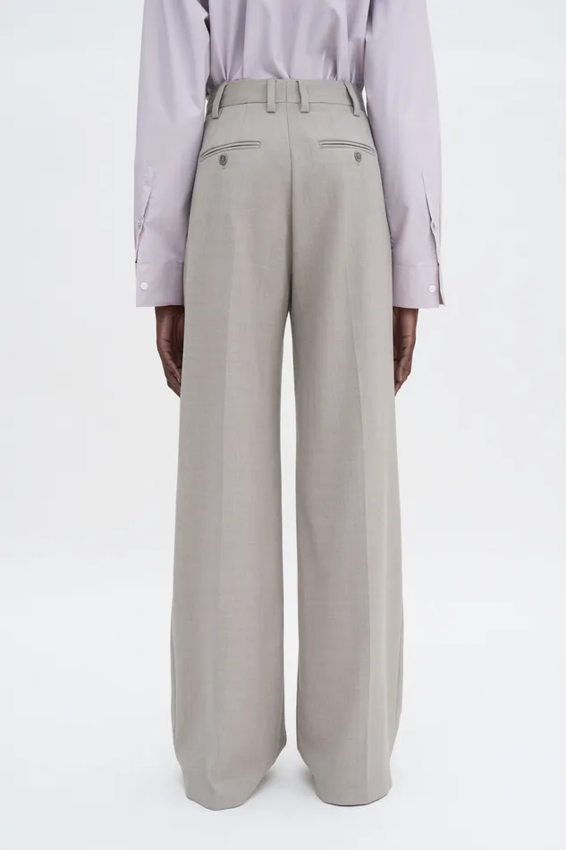 Women Trousers filippak Darcey Wool Trousers Sage Melange