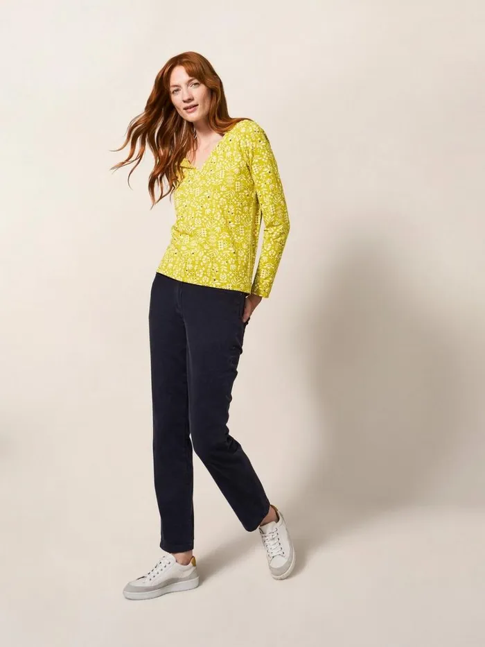 Women TROUSERS White Stuff Brooke Straight Cord Trouser Dk Grey