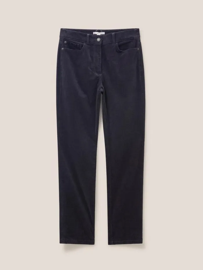 Women TROUSERS White Stuff Brooke Straight Cord Trouser Dk Grey Women TROUSERS White Stuff Brooke Straight Cord Trouser Dk Grey