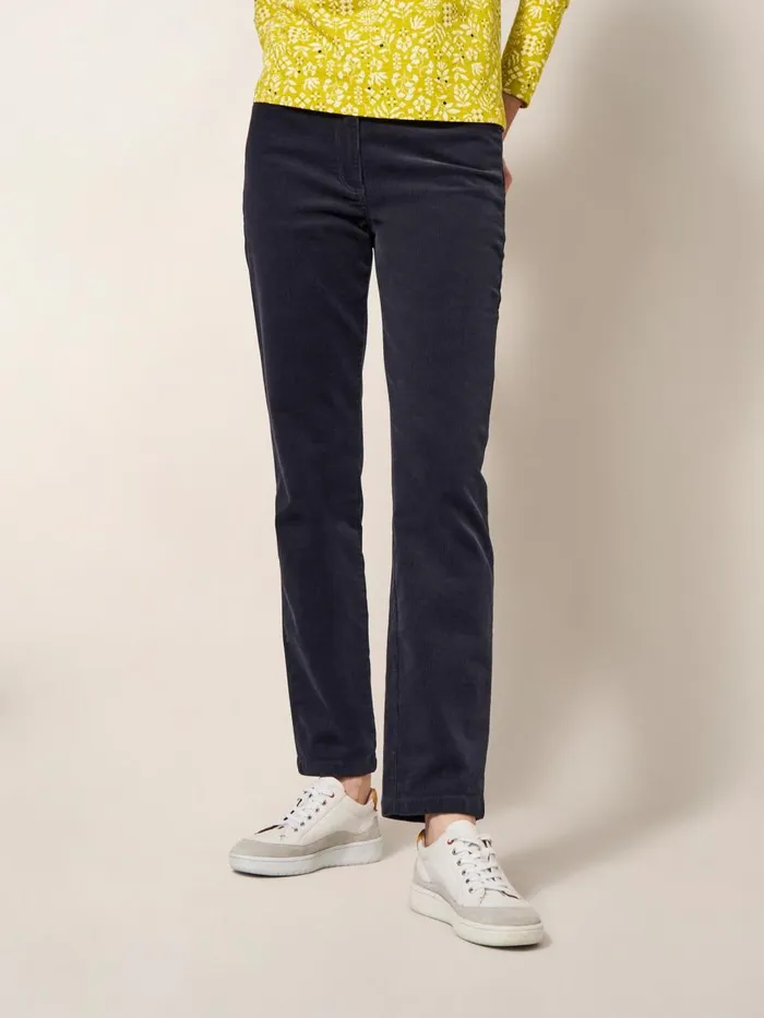 Women TROUSERS White Stuff Brooke Straight Cord Trouser Dk Grey Women TROUSERS White Stuff Brooke Straight Cord Trouser Dk Grey