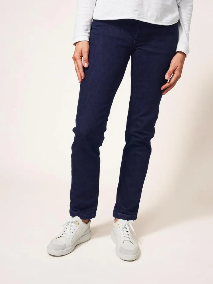 Women TROUSERS White Stuff Brooke Straight Jeans Dk Denim