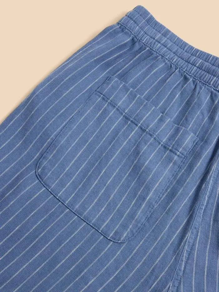Women TROUSERS White Stuff Elle Linen Blend Trouser Blue Multi
