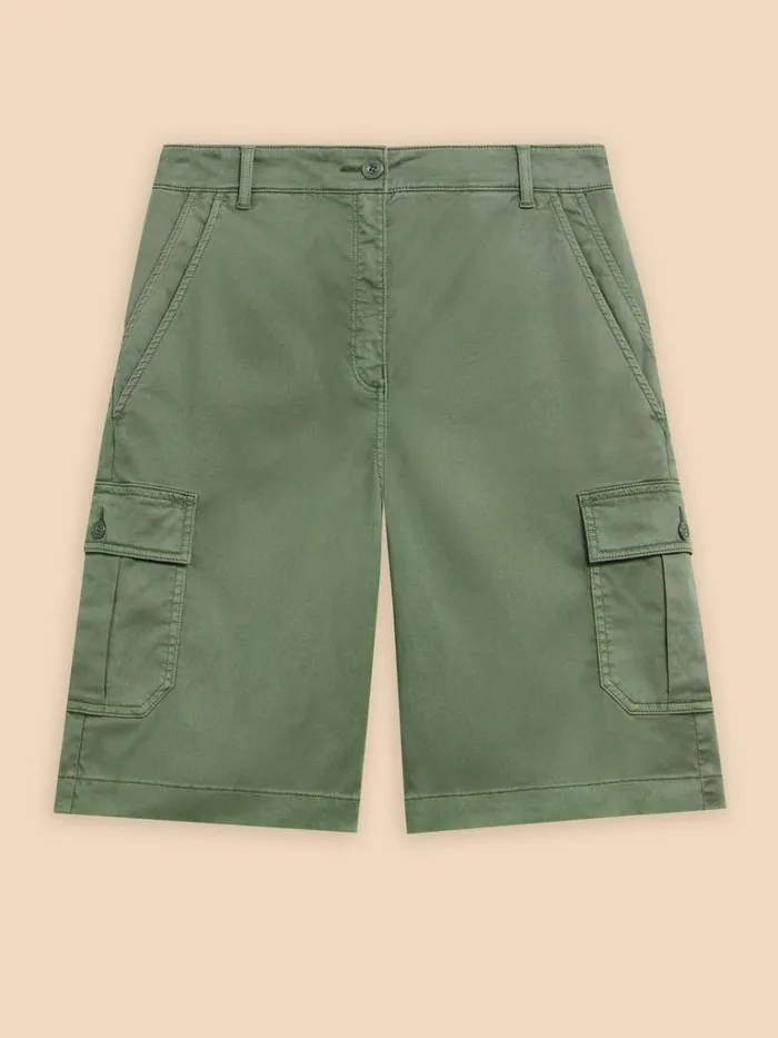 Women TROUSERS White Stuff Everleigh Cargo Shorts Mid Green Women TROUSERS White Stuff Everleigh Cargo Shorts Mid Green