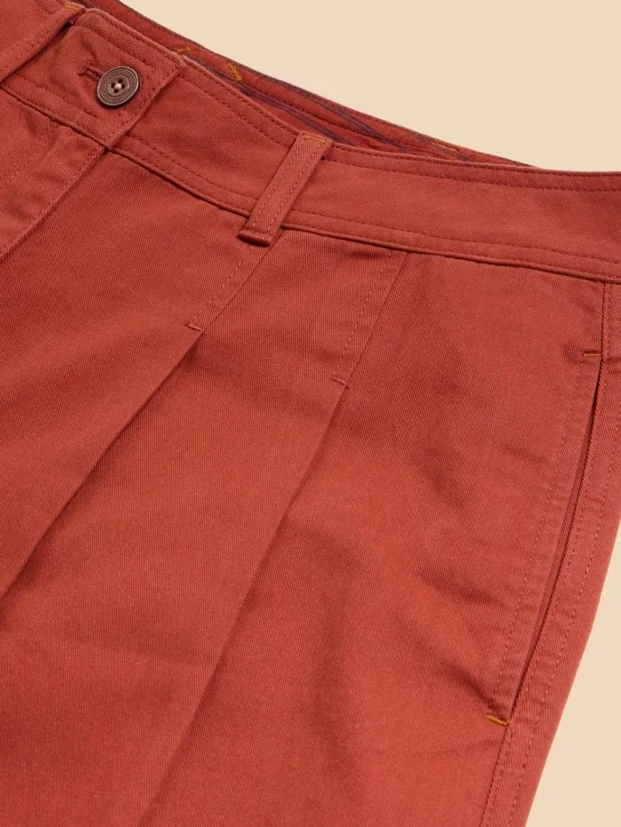 Women TROUSERS White Stuff Samira Wide Leg Crop Trouser Dk Red