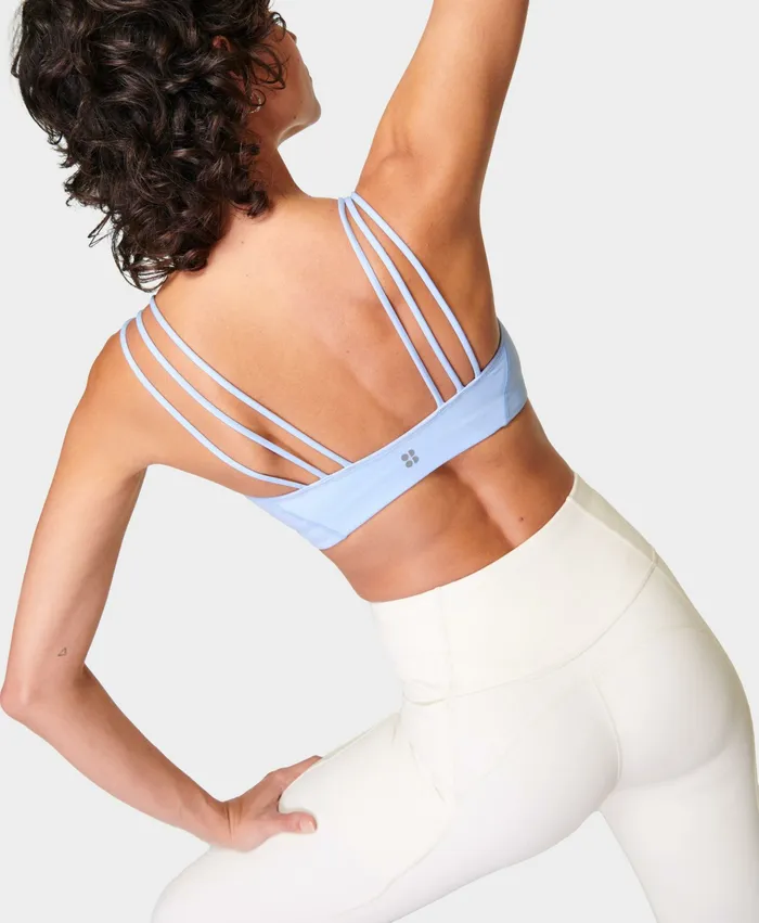 Women Underwear Sweaty Betty Oh So Soft Yoga Bra Breeze Blue