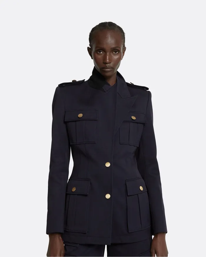 Women Ursa Midnight Navy Jacket Midnight Navy Jackets and Coats Safiyaa