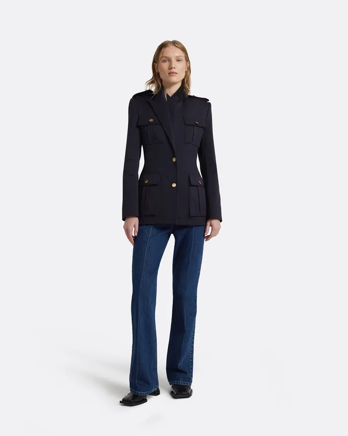 Women Ursa Midnight Navy Jacket Midnight Navy Jackets and Coats Safiyaa