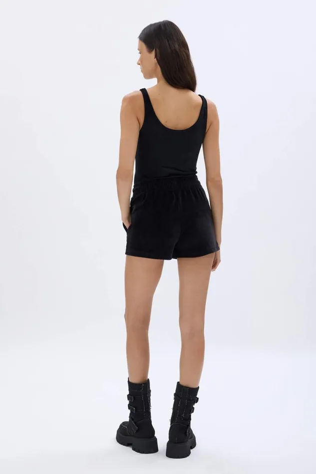 Women Velvet Bodysuit Black Black Sonia Rykiel Evening Tops