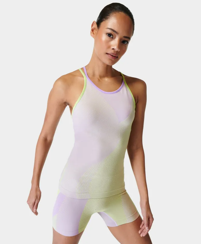 Women Vest Tops Sweaty Betty Infinite Seamless Vest Prism Purple