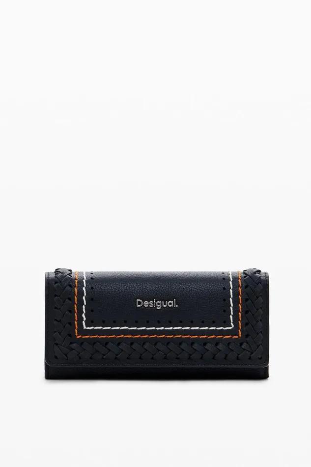 Women Wallets and Purses Desigual Braided Wallet With Topstitching