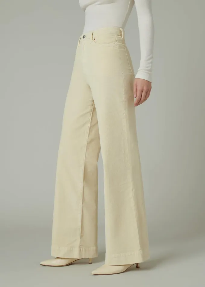 Women Wide Leg Joe039s Jeans THE MIA Creme Brulee