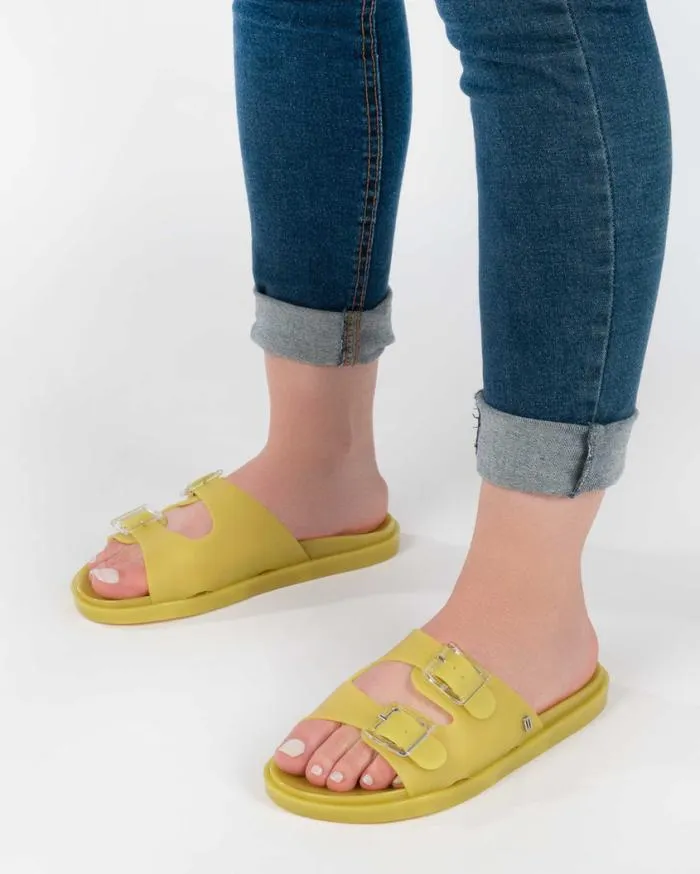 Women Wide Slide Yellow Melissa Slides