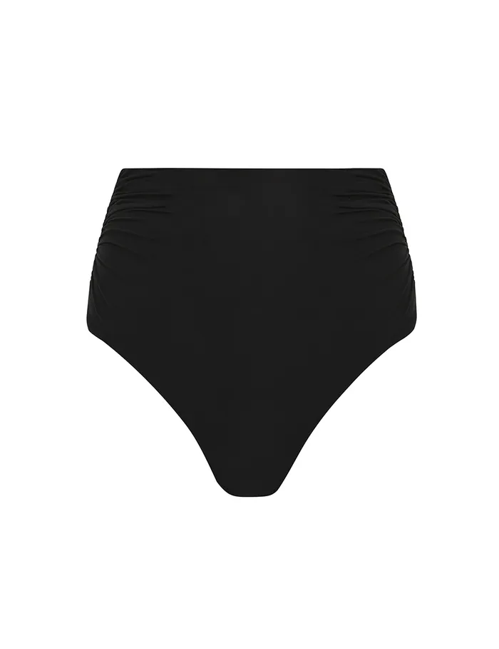 Women Zimmermann Bikinis Tallow Drape High Waist Pant Black