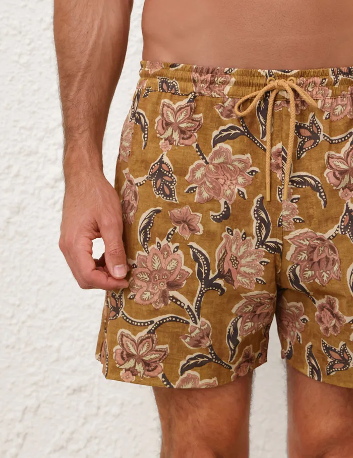 Women Zimmermann Boardshorts Tallow Boardshort Tan Floral