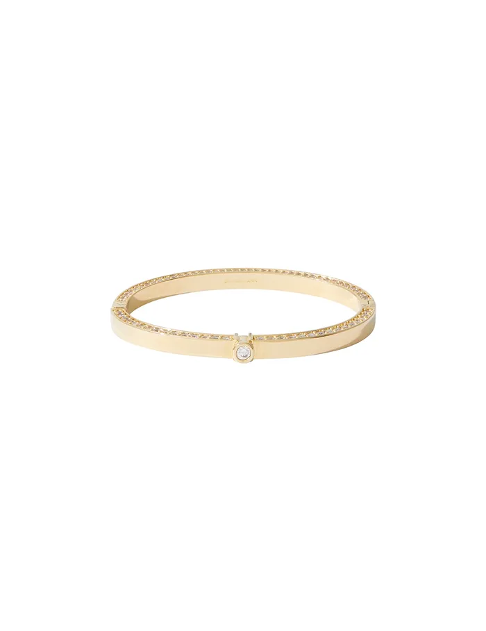 Women Zimmermann Bracelets Halo Pave Bangle Gold