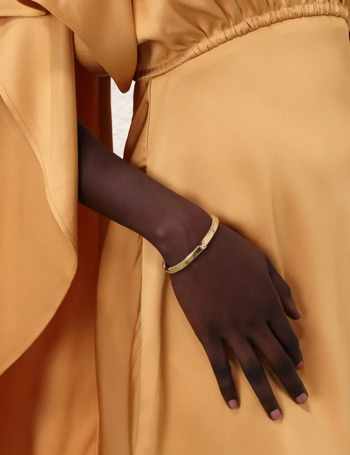 Women Zimmermann Bracelets Halo Pave Bangle Gold