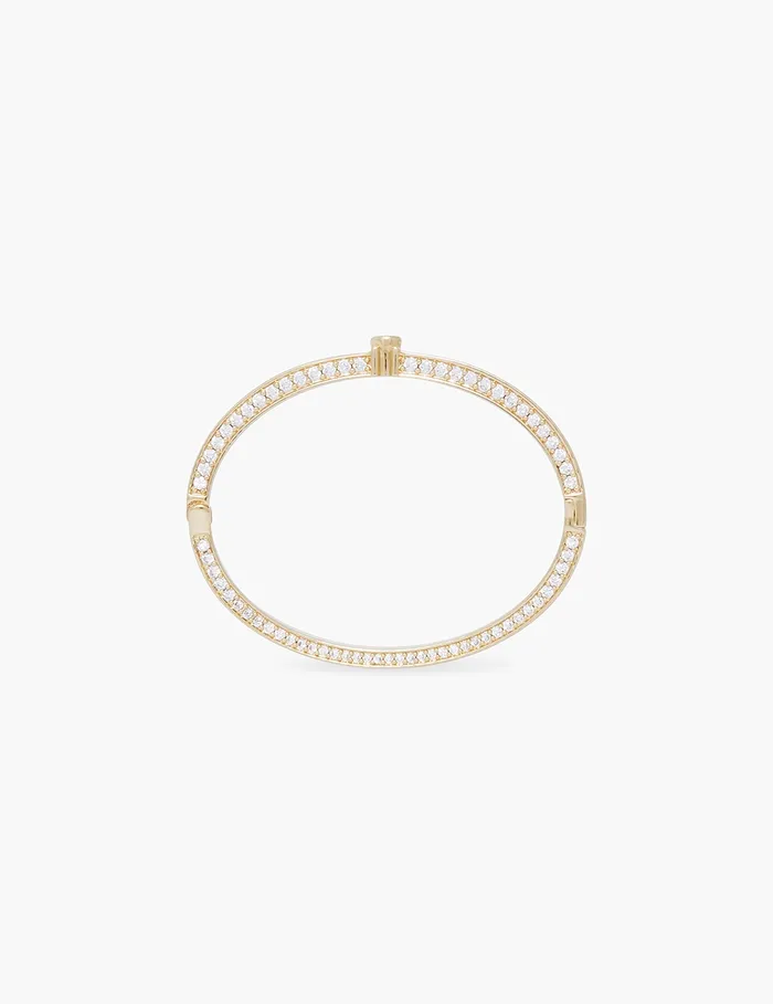 Women Zimmermann Bracelets Halo Pave Bangle Gold