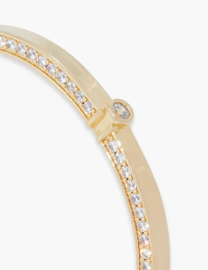 Women Zimmermann Bracelets Halo Pave Bangle Gold