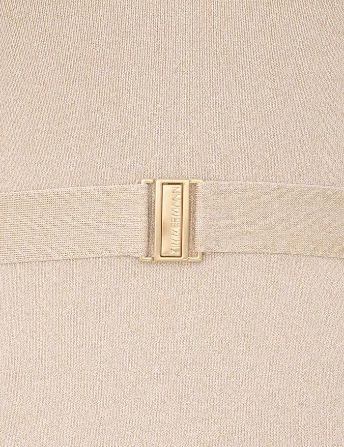 Women Zimmermann Clothing Acacia Metallic Mini Dress Creamgold