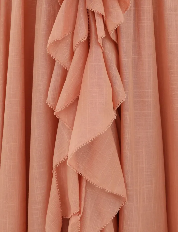 Women Zimmermann Clothing Acacia Ruffle Maxi Dress Tan