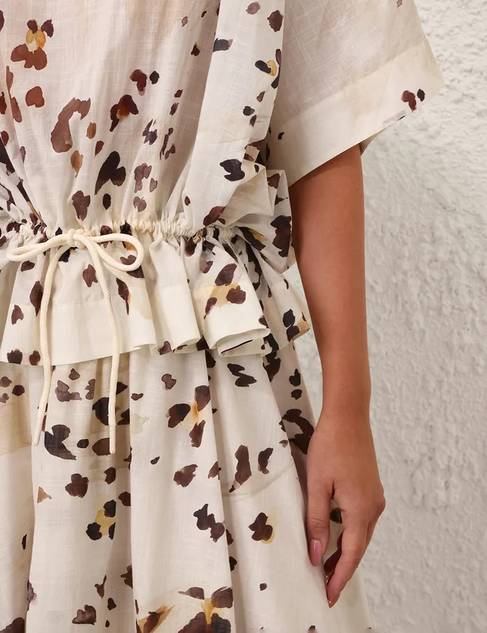 Women Zimmermann Clothing Acacia Swing Skirt Watercolour Leopard