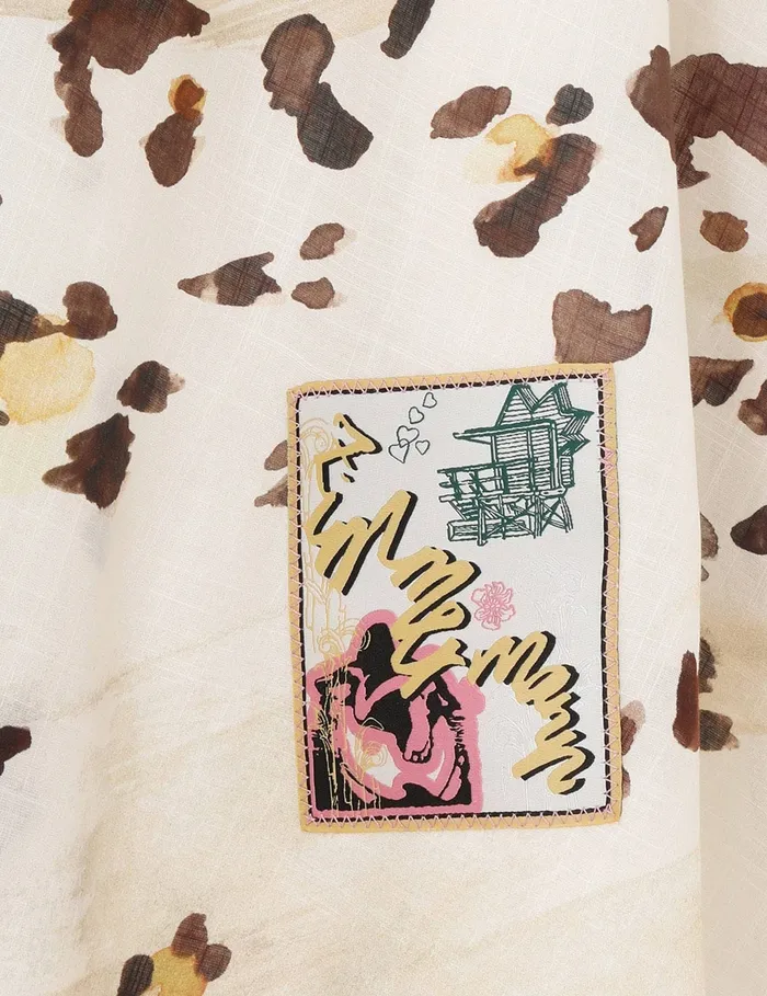 Women Zimmermann Clothing Acacia Swing Skirt Watercolour Leopard