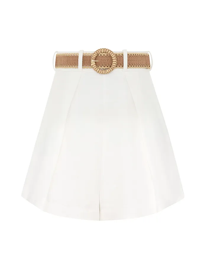 Women Zimmermann Clothing Acacia Tuck Short Ivory