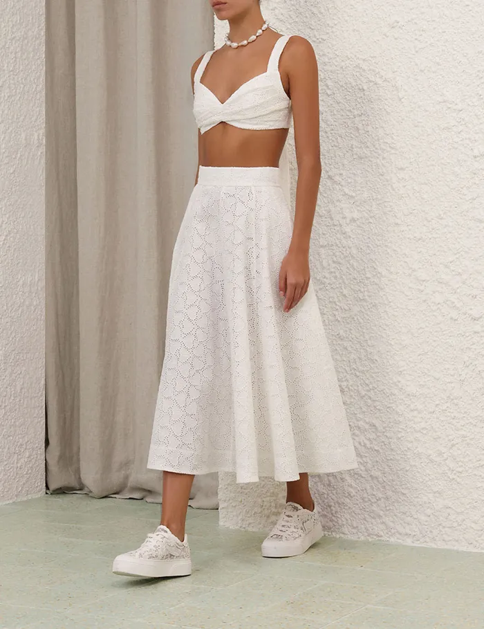 Women Zimmermann Clothing Crush Embroidered Bralette Ivory