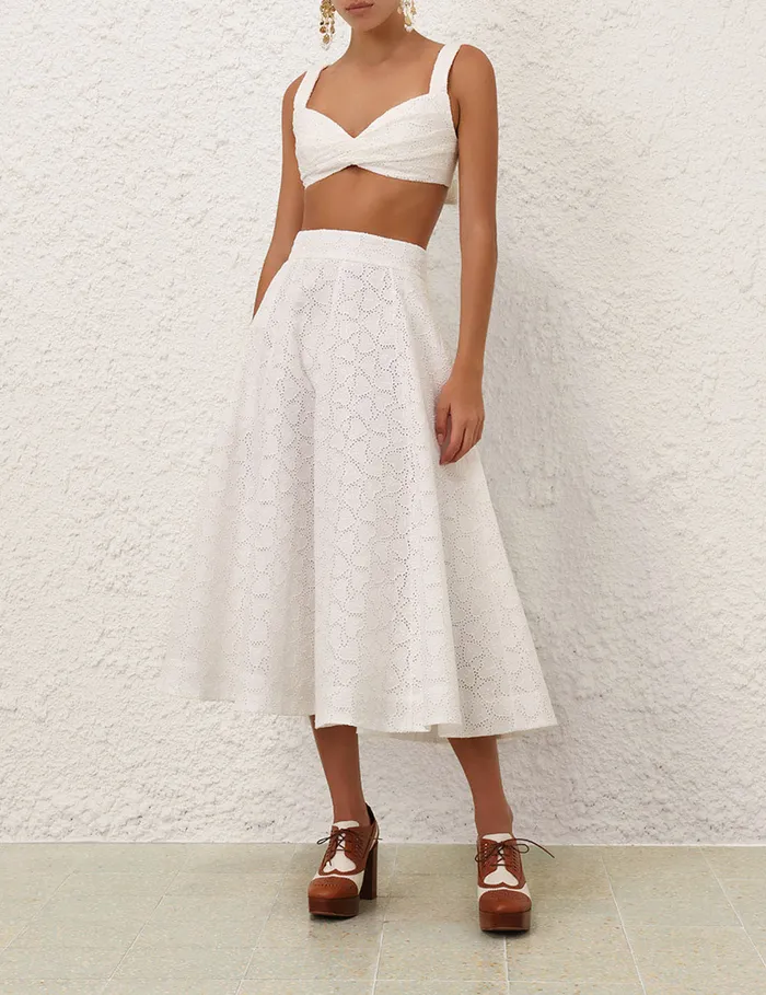 Women Zimmermann Clothing Crush Embroidered Bralette Ivory