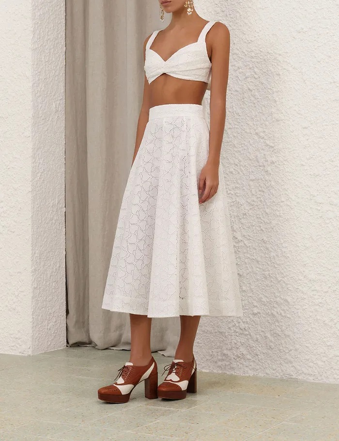 Women Zimmermann Clothing Crush Embroidered Bralette Ivory