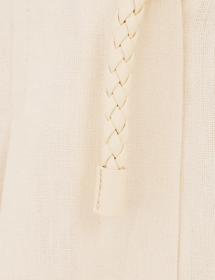 Women Zimmermann Clothing Crush Linen Wide Leg Pant Cream