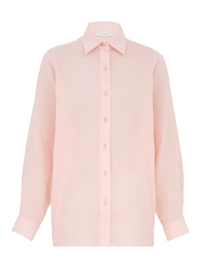 Women Zimmermann Clothing Crush Oversized Shirt Pink