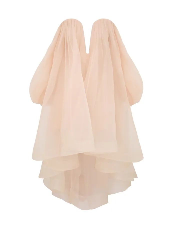 Women Zimmermann Clothing Crush Strapless Mini Dress Peach