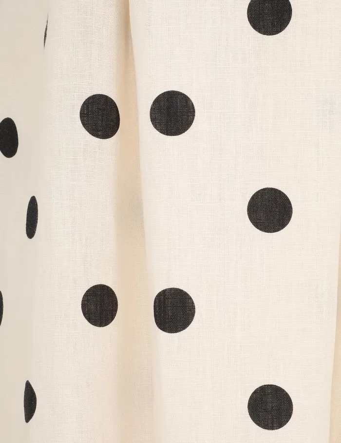 Women Zimmermann Clothing Crush V Neck Midi Dress Creamblack Dot