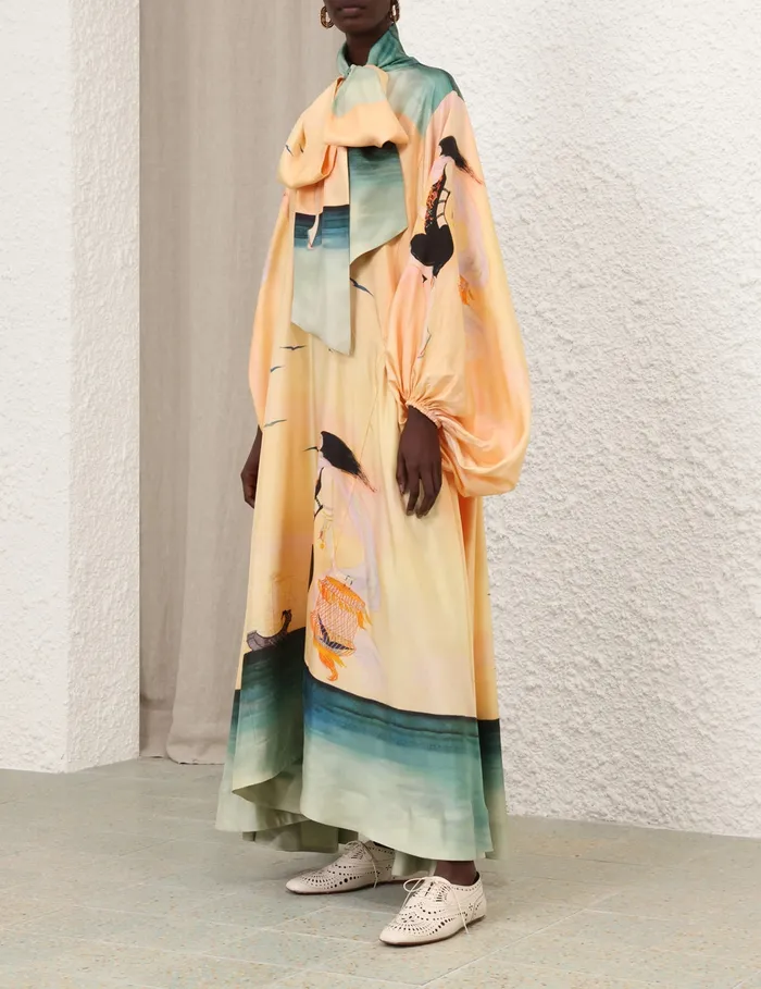 Women Zimmermann Clothing Eden Billow Dress Azura Sunset