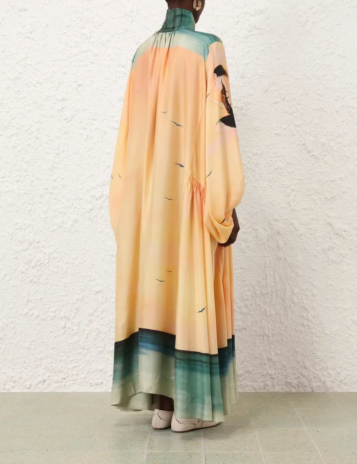 Women Zimmermann Clothing Eden Billow Dress Azura Sunset