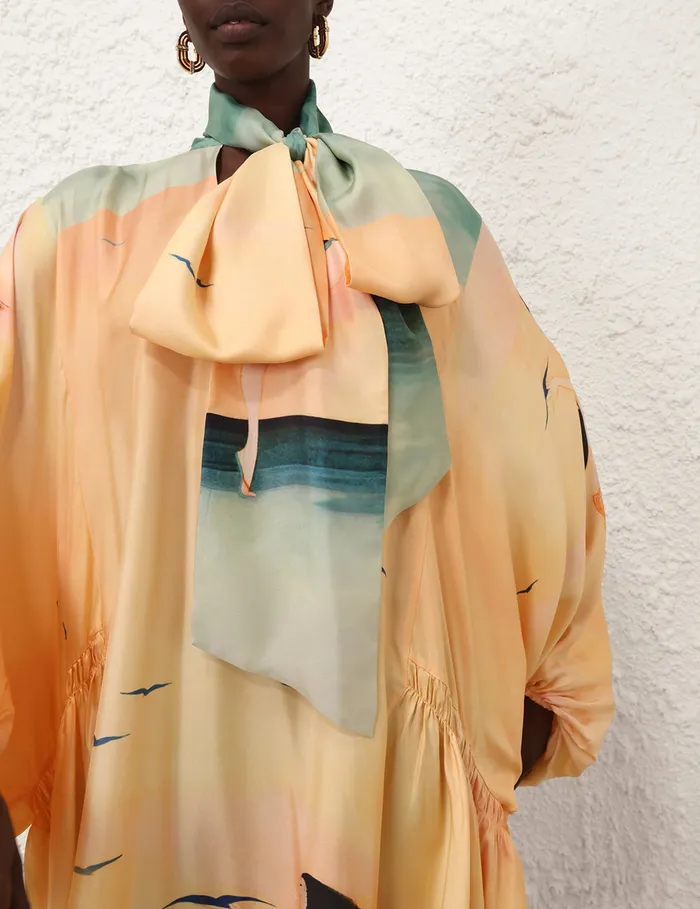 Women Zimmermann Clothing Eden Billow Dress Azura Sunset