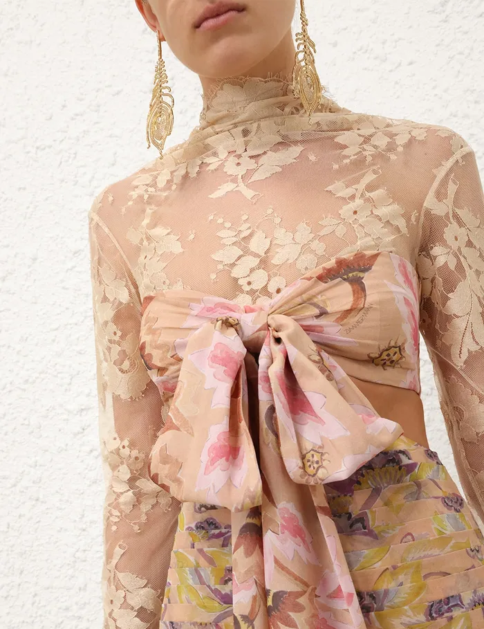 Women Zimmermann Clothing Eden Flounce Maxi Dress Spliced Eden