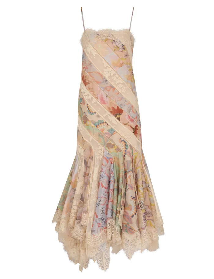 Women Zimmermann Clothing Eden Spliced Slip Dress Spliced Eden