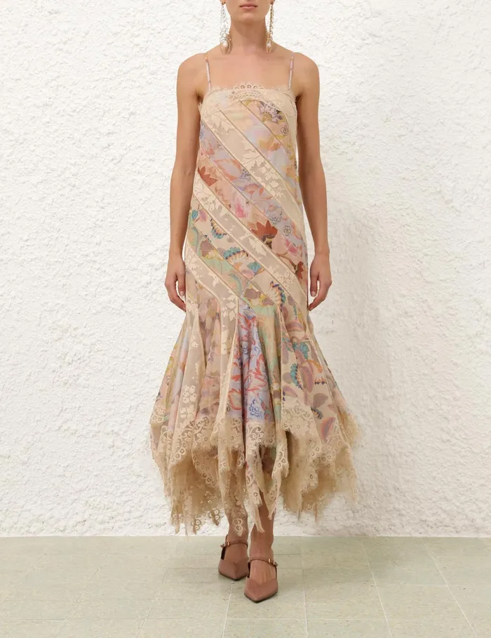 Women Zimmermann Clothing Eden Spliced Slip Dress Spliced Eden