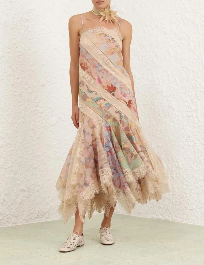 Women Zimmermann Clothing Eden Spliced Slip Dress Spliced Eden