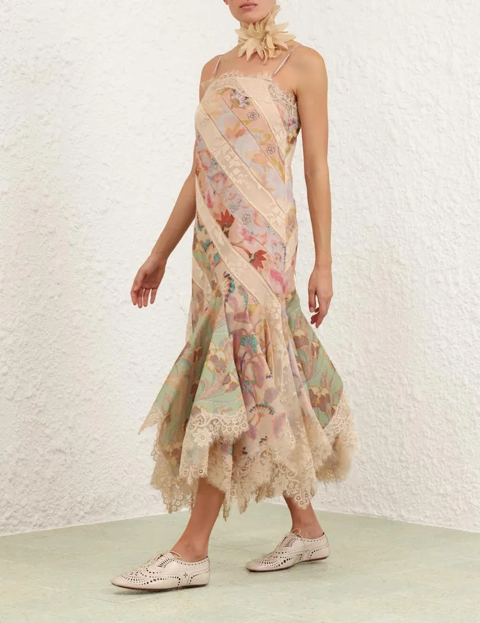 Women Zimmermann Clothing Eden Spliced Slip Dress Spliced Eden