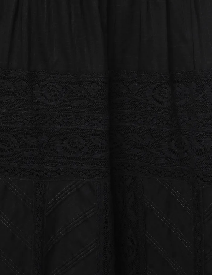 Women Zimmermann Clothing Halliday Lace Trim Slip Dress Black