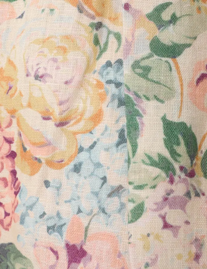 Women Zimmermann Clothing Halliday Tuck Short Multi Watercolour Floral