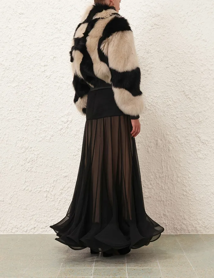 Women Zimmermann Clothing Illustration Flounce Skirt Black