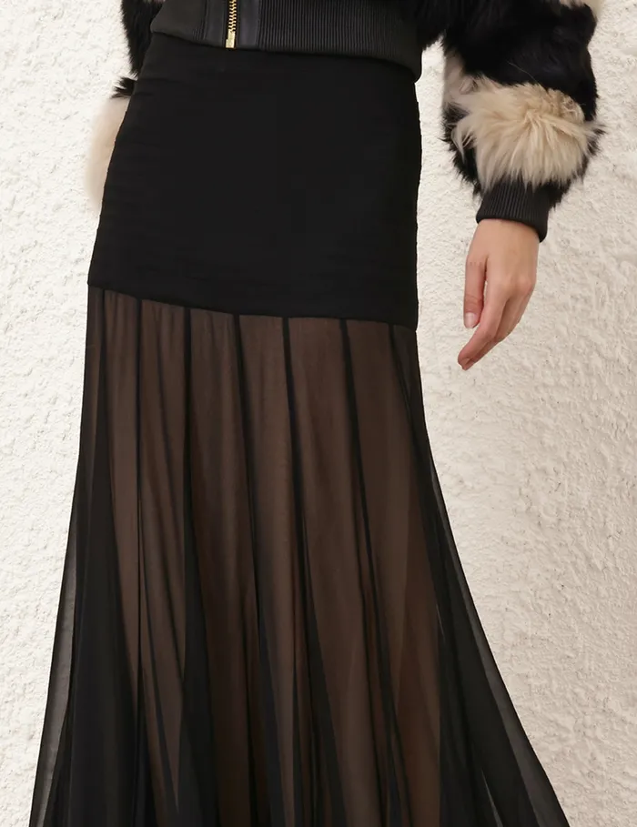 Women Zimmermann Clothing Illustration Flounce Skirt Black