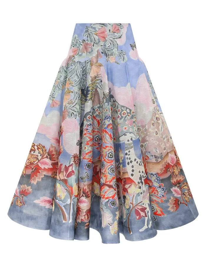 Women Zimmermann Clothing Illustration Godet Skirt Eden Garden